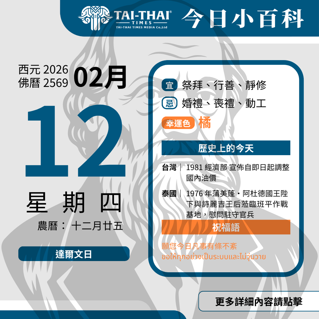 西元 2026 年 02 月 12 日（星期四）