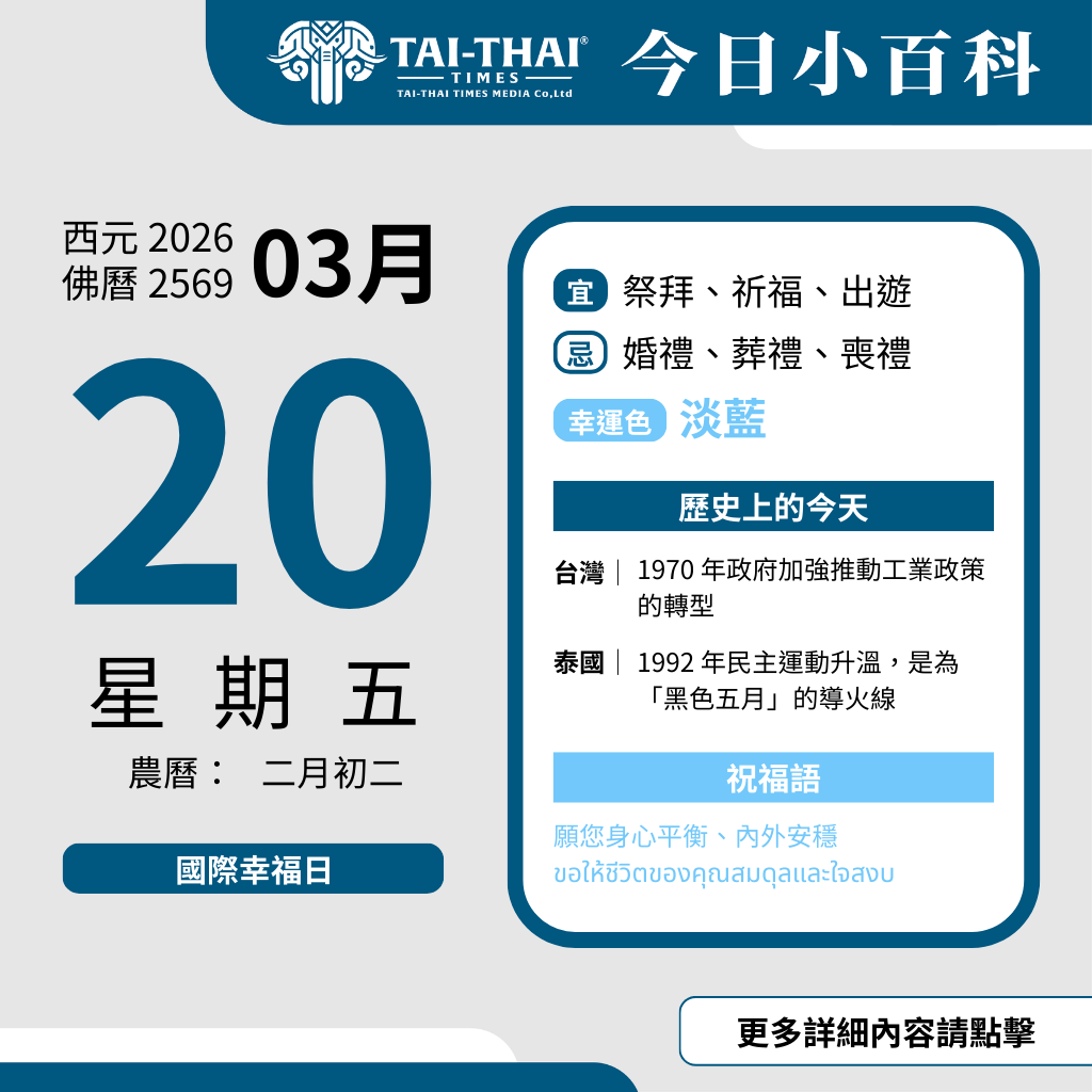 西元 2026 年 03 月 20 日（星期五）