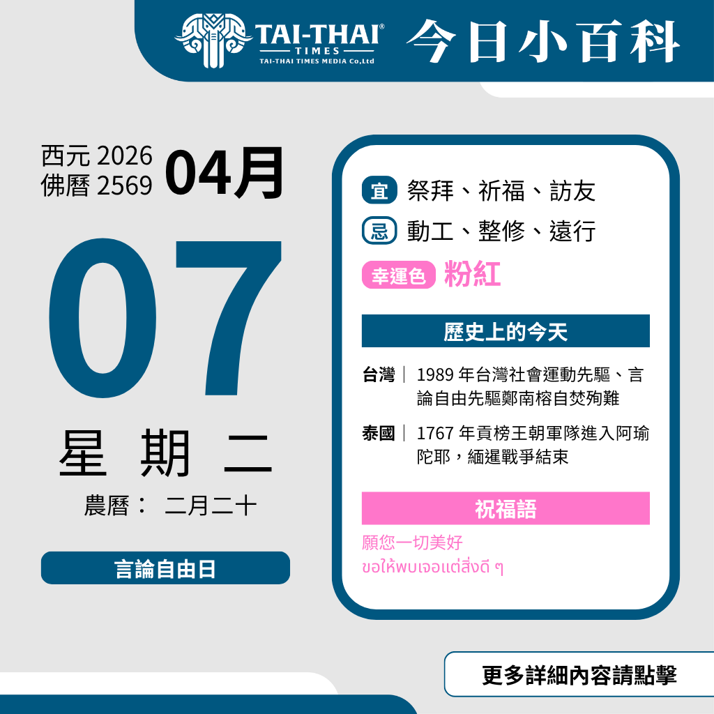 2026年4月7日 星期二
