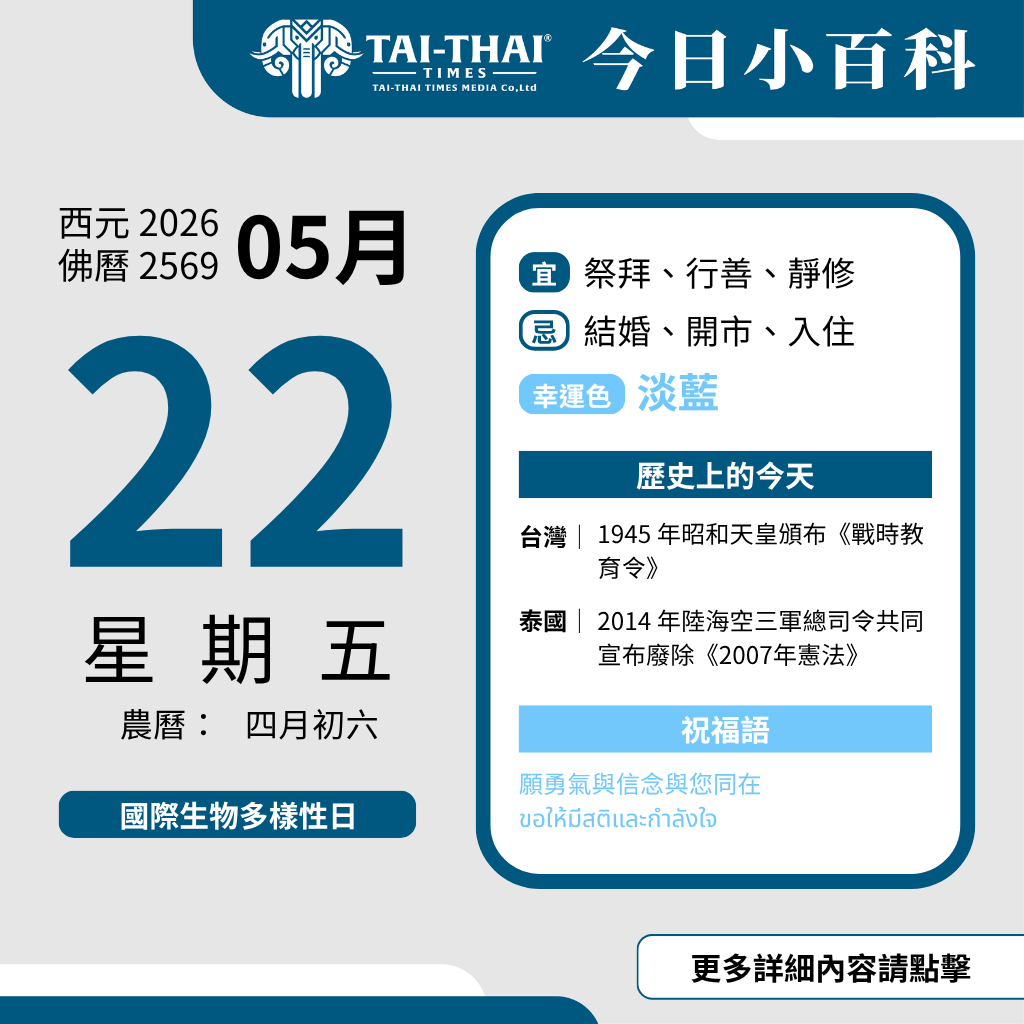 2026 年 5 月 22 日 星期五